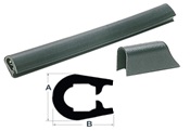 Scheuerleiste schwarzem und weißem PVC Aussenmaße von 18 x 26mm bis 37 x 45mm