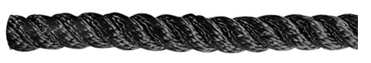 Leine aus Polyester 3- fach geschlagen, hohe Festigkeit  schwarz