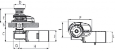 Ankerwinde Projekt X2 - 8 mm Ketten- Nuss ohne Spillkopf - 24V 1000 W