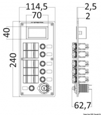 Elektrische Schalttafel Serie PCAL mit digitalem Voltmeter 9 bis 32 V