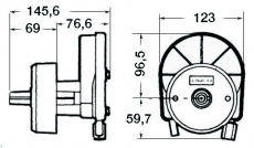 Rotationssteueranlage T 67 Ultraflex Rotech IV enthlt Steuerwerk T67, Montageplatte, M58 Kabel 15Fu