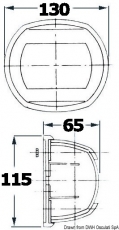 Navigationslicht der Serie Maxi 20, schwarz, links, 12V