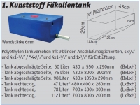 Fkalientank-Satz  Tank mit eingebauter Fkalienpumpe 12 V und Zubehr 98 L