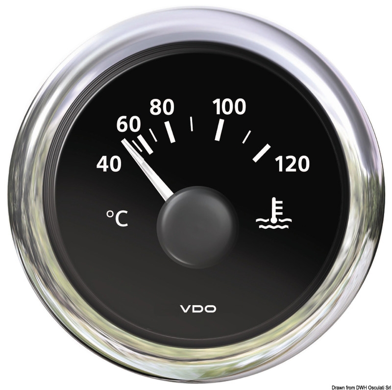 Wassertemperatur H2O 40/120C+105/250F  VDO ViewLine Farbe schwarz