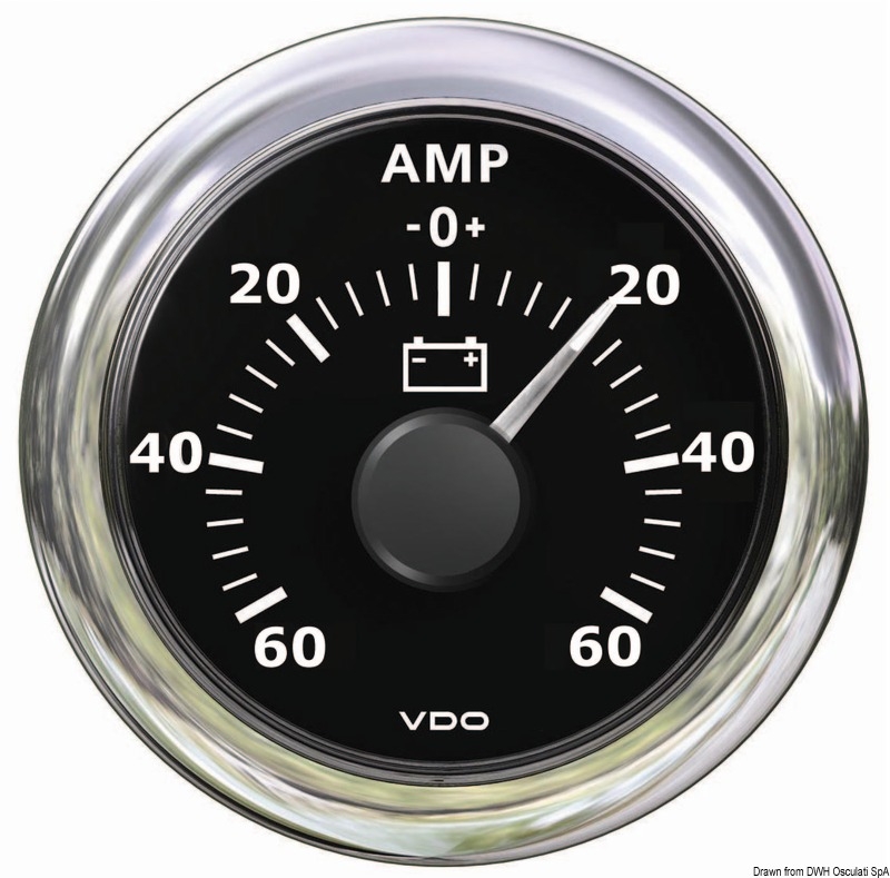 Amperemeter -60A + 60A VDO ViewLine Farbe schwarz