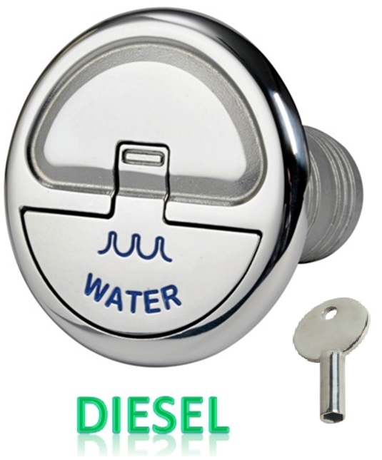 Einfllstutzen Quick Lock Diesel gerade 50mm mit Schlssel