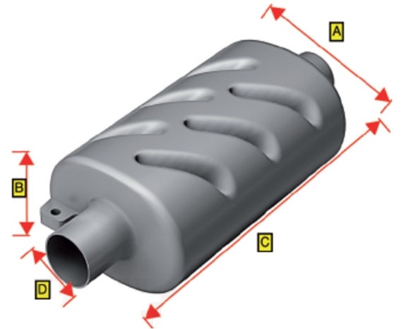 Schalldmpfer Anschluss 60mm Durchmesser aus Kunstoff