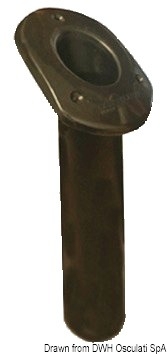 Angelrutenhalter aus UV-bestndigem Polypropylen oval 240mm schwarz