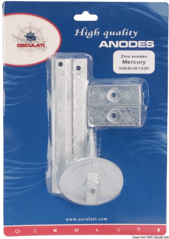 Anoden-Set MERCURY Set 4 Stk 75/80/90/100/115 EFI Aluminium