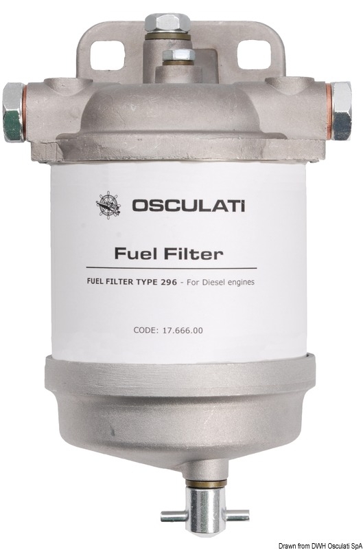 Dieselfilter Typ CAV mit Wasserablauf Typ 296Leistung 100 l/h - max