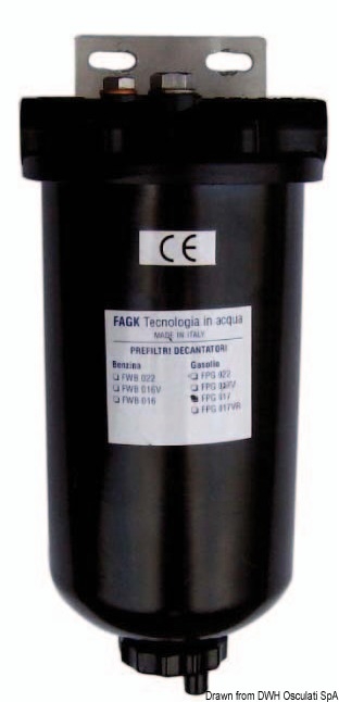 Klrender Vorfilter mit Filterelement aus Edelstahlnetz - 120 Micron  Max. Durchflu 460 l/h bei Vollgas