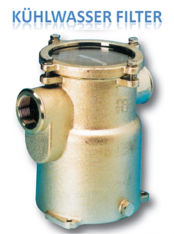 Wasserfilter Khlwasserfilter Filter 1/2 Zoll bis 2.400 Liter pro Std, Hhe 117mm