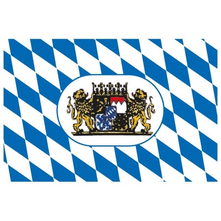 Flagge Bayern 300x450mm mit Wappen
