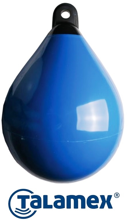 Kugelfender mit schwarzem Kopf 45 x 62 cm Farbe blau
