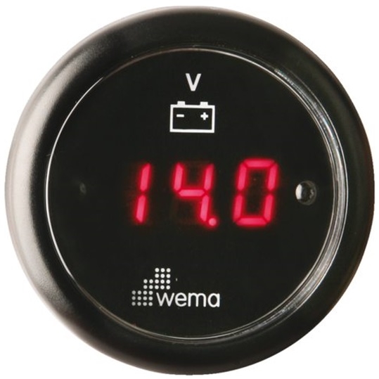 Voltmeter Spannungsanzeige WEMA Serie Black White LED