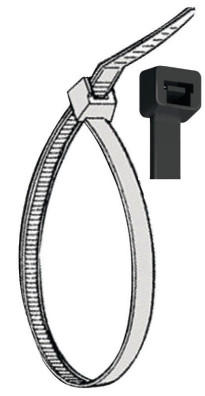 Kabelbinder aus 66 Nylon Lnge 290 mm Breite 4,5mm Farbe schwarz 100Stck