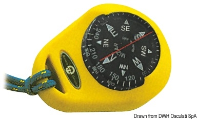 Handkompass mit Gummiarmierung Mizar gelb