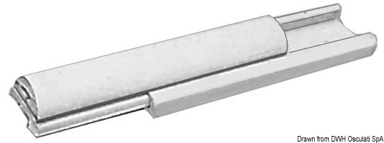 Grundschiene aus starrem Duralen Kunststoff fr Einlegeteil Profil PVC 38mm Weiss