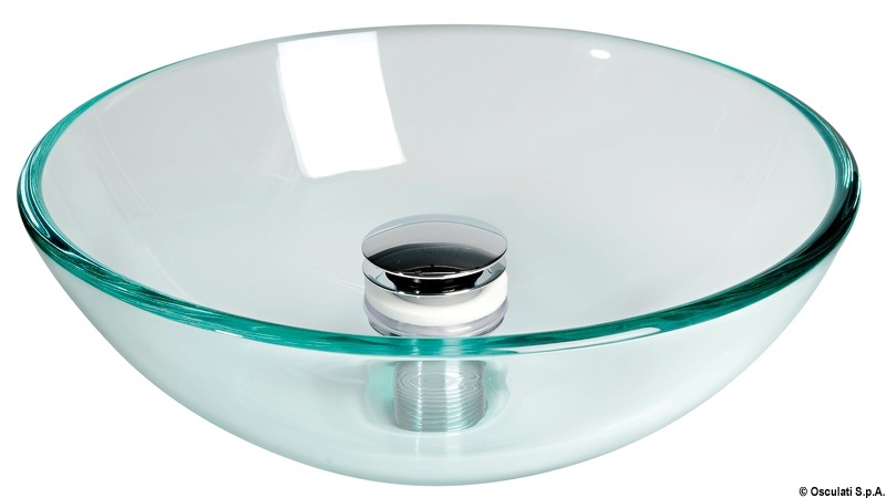 Rundbecken aus transparentem Glas  Durchmesser 280mm