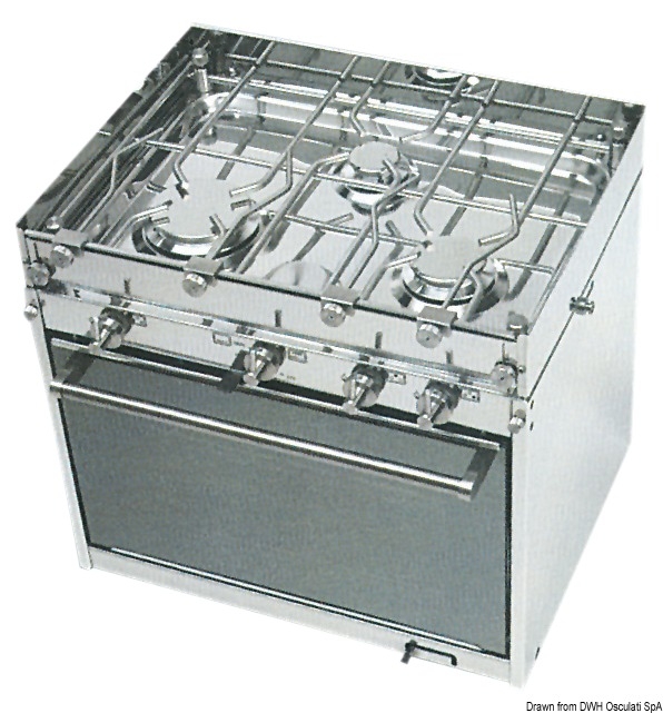 Backofen Version Topline von Techimpex 4 Flammen