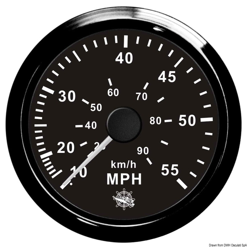 Geschwindigkeitsmesser Anzeige schwarz - Blende schwarz 0 bis 35 MPH