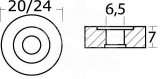 Anode fr Motorfu von 4/6 PS Auenbordern, Zwei- und Viertakter 20x7,4 mm Aluminium