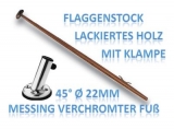 Flaggenstock 600mm und Flaggenstockhalter 60  22 mm