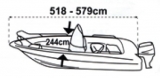 Bootsabdeckplane Bootslnge 518-579cm Breite 244