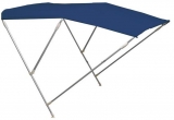 Faltbares Sonnenverdeck mit drei Bgen Farbe blau Breite 170 180cm