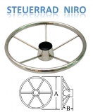 Steuerrad Lenkrad Niro de luxe 394mm mit Fingerriffeln