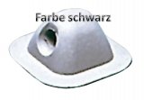 Leinendurchfhrung Farbe schwarz Mae 96 x 96mm Aufnahme- 18mm