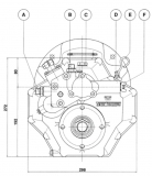 Bootswendegetriebe TMC 345A Untersetzung 1,54