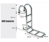 Badeleiter 6 stufig aus NIRO min. Spiegelhhe 600 mm BBN9