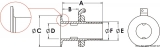 Borddurchlsse mit Schlauchanschluss 1/2 x 18