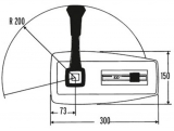 Teleflex C80/T Einhebelbedienung Schaltbox mit Trimm
