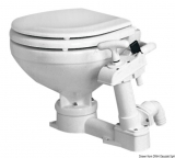 Manuelles WC Modell compact Toilettenbrille Holz wei lackiert
