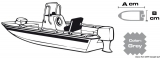 Persenning fr offene Boote mit zentralem Steuerstand oder Brcke mit Windschutzscheibe  427/488