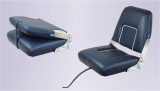 Komfortabler Sitz mit einklappbarer Rckenlehne.  Farbe Blau