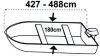 Bootsabdeckplane Bootslnge 427-488cm Breite 180