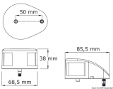 Mouse LED-Navigationslichter bis 20m Bootslnge Gehuse wei Backbord Rot