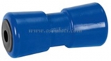 Mittlere Kielrolle mit Stahlkern + Kunststoffbuchse L 185mm Bohrung 21mm blau