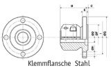 Klemmflansch aus Stahl mit Zentrierrand 40mm Welle