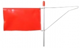 Windanzeiger mit roter PVC Flagge. OHNE Seitenhalter