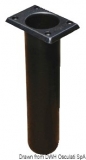 Angelrutenhalter aus UV-beständigem Polypropylen quadratisch 230mm schwarz