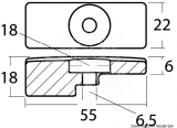 Plattenanode fr 60/140 PS Viertakter von Suzuki Magnesium