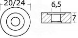 Rundanode 20x7mm fr Auenborder von Suzuki Zink