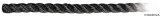 Leine aus Polyester 3- fach geschlagen, hohe Festigkeit  Farbe schwarz Durchmesser 6mm 25 Meter
