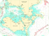 Seekarten Tischset südlich Seeland