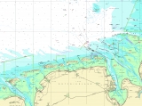 Seekarten Tischset Borkum Helgoland