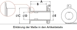 Borddurchlsse Messing Natur mit Gewindeanschluss 1 Zoll